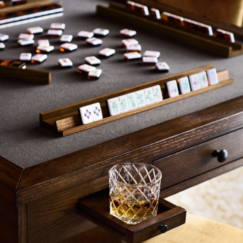 Bam Bird Boutique Walnut Wood Mahjong Racks - image 1 of 6