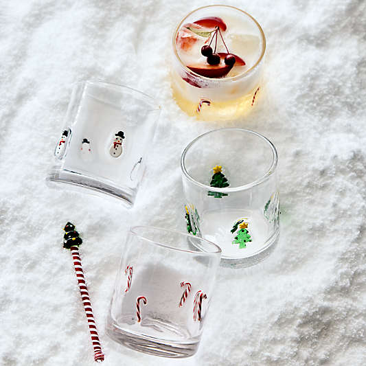 Festive Tree Icon 15-Oz. Double Old-Fashioned Glass