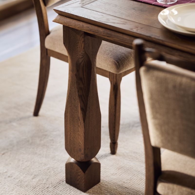 Acland 84" Warm Brown Oak Wood Dining Table - image 3 of 8