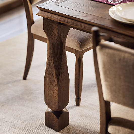 Acland 84" Warm Brown Oak Wood Dining Table