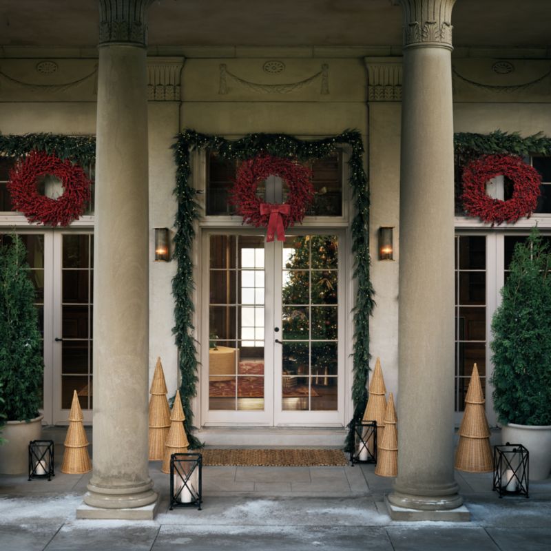 Large Faux Red Mini Berry Holiday Wreath 32" - image 1 of 8