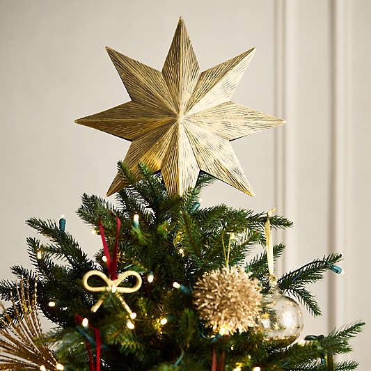 Brass Hammered Metal Christmas Tree Topper