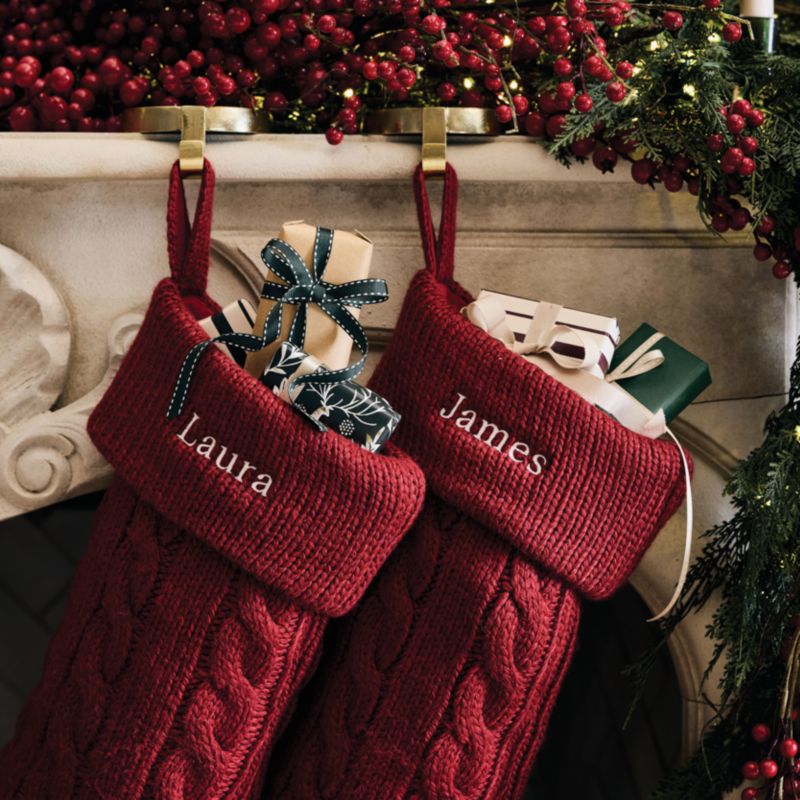 Arctic Ivory Cable Knit Christmas Stocking - image 4 of 11
