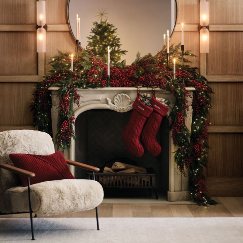 Faux Red Berry Holiday Garland 9' Length - image 5 of 7