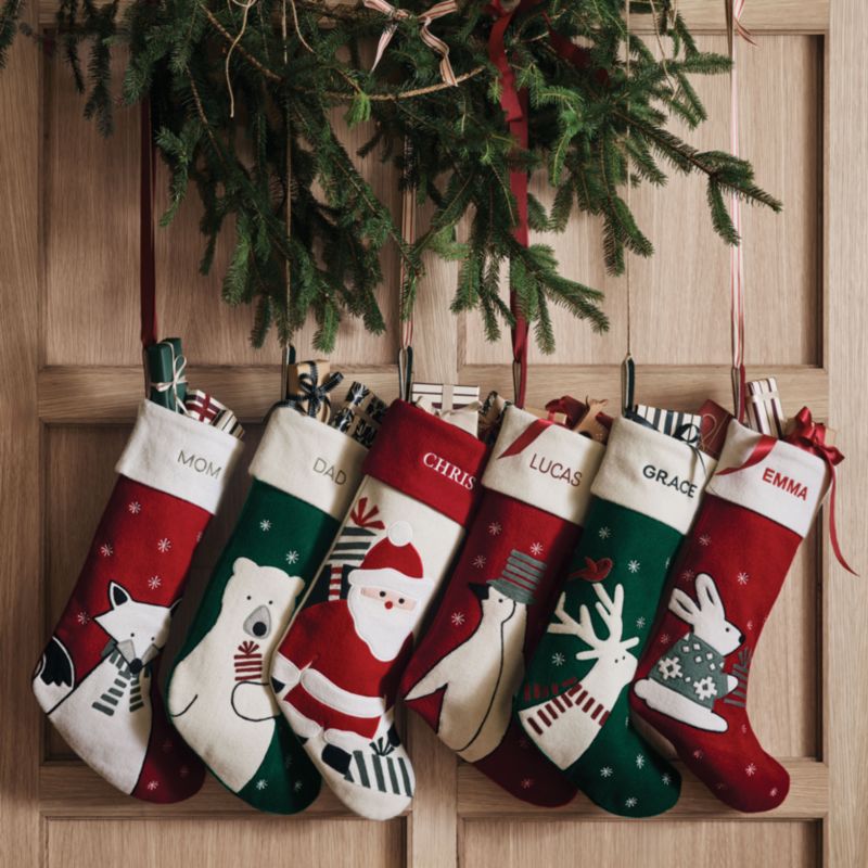 Arctic Friends Santa Wool Christmas Stocking by Joan Anderson - image 2 of 8