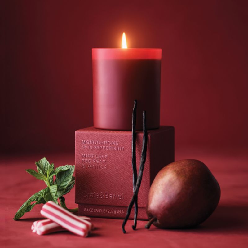 Monochrome No. 18 Peppermint 1-Wick Scented Candle - Mint Leaf, Red Pear and Vanilla - image 3 of 6
