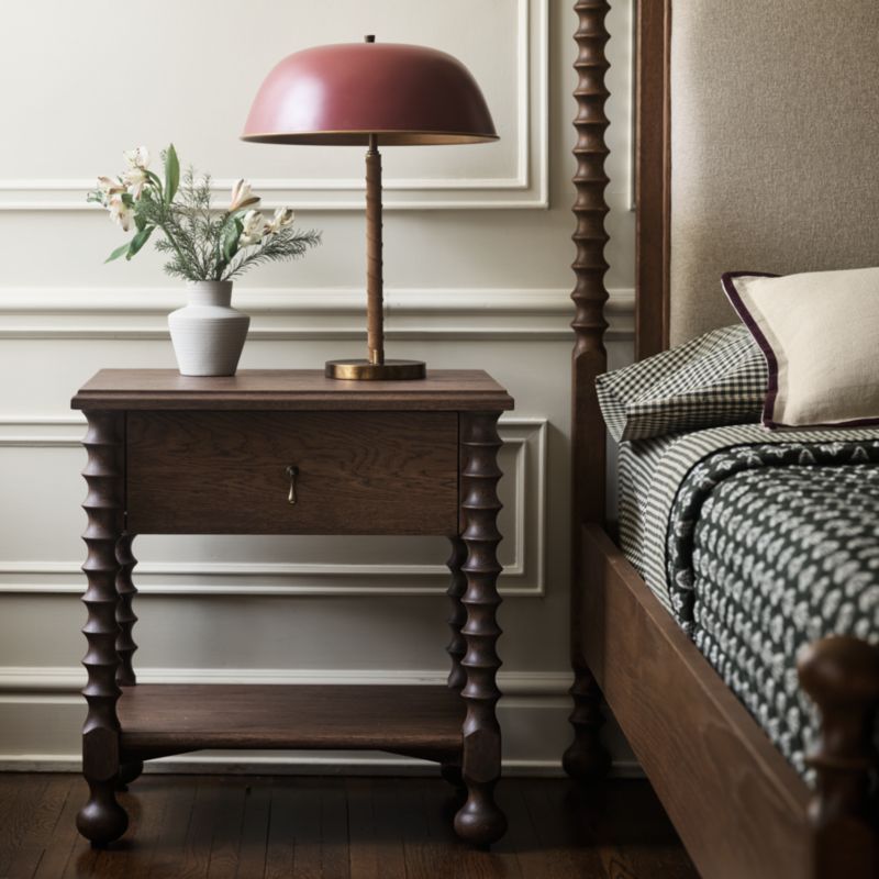 Pembroke 24" Deep Brown Oak Nightstand - image 1 of 5