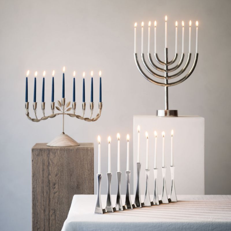 Olive Branch Brass Hanukkah Menorah - image 2 of 5