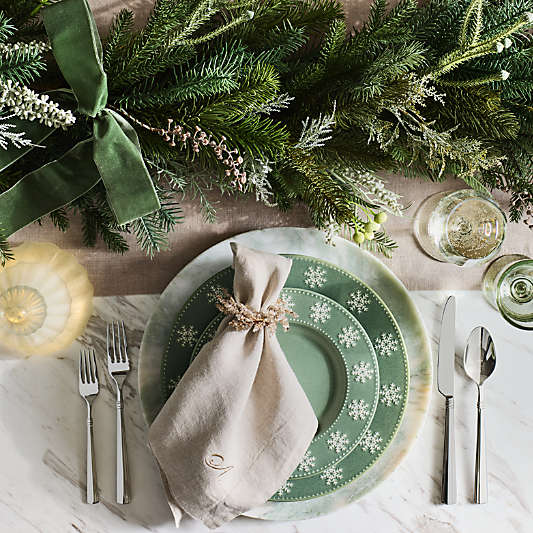 Beaded Silver and Gold Wreath Napkin Rings, Set of 4