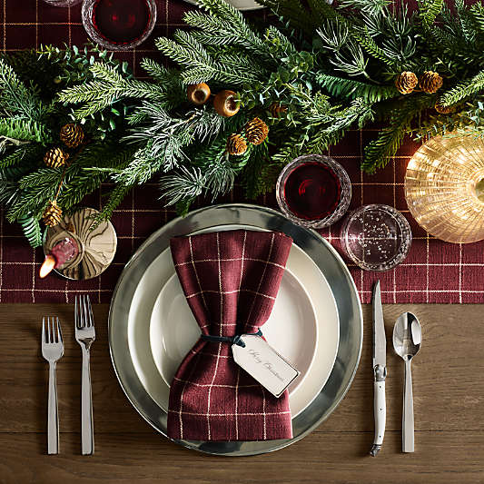 Cotswold Red Plaid 108" Table Runner
