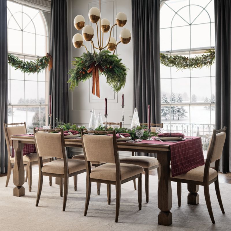 Acland 84" Warm Brown Oak Wood Dining Table - image 2 of 8