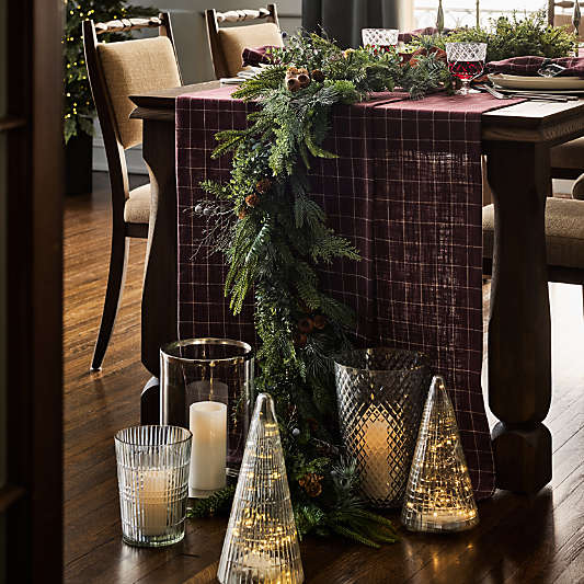 Elegant Cut Glass Hurricane Candle Holders