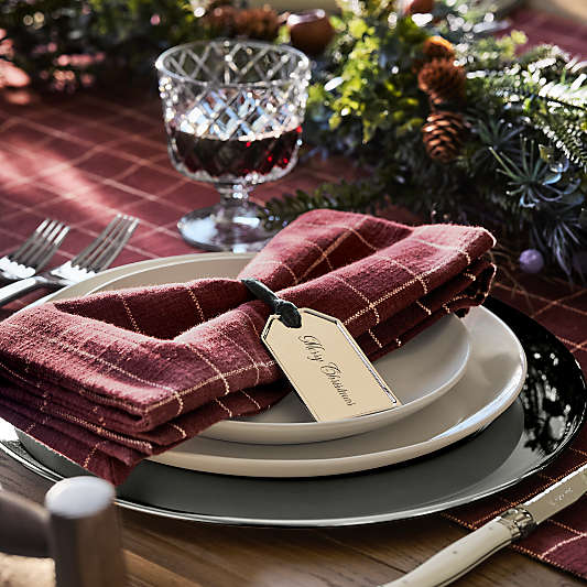 Merry Christmas Chrome Gift Tag Napkin Ring