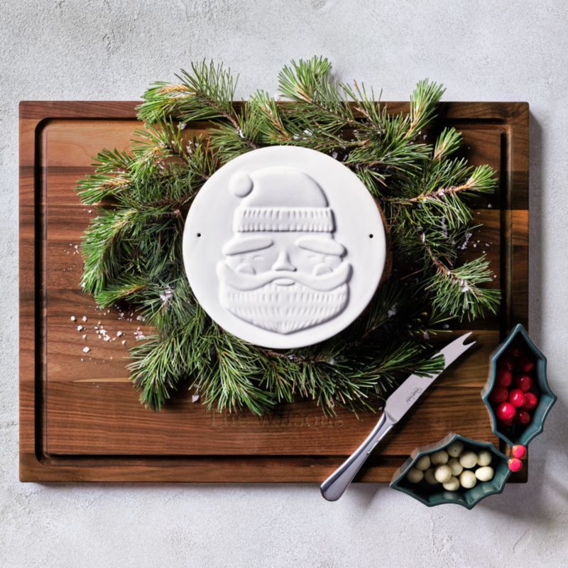 Holiday Santa Stoneware Brie Baking Dish with Lid - image 2 of 7