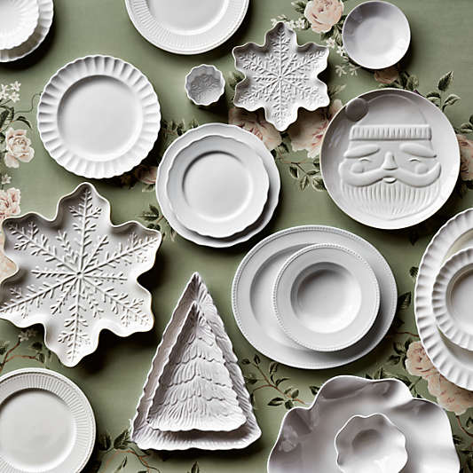 Winter Snowflake Stoneware Platter
