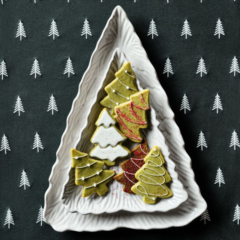 Embossed Tree Stoneware Platters, Set of 2 - image 2 of 5