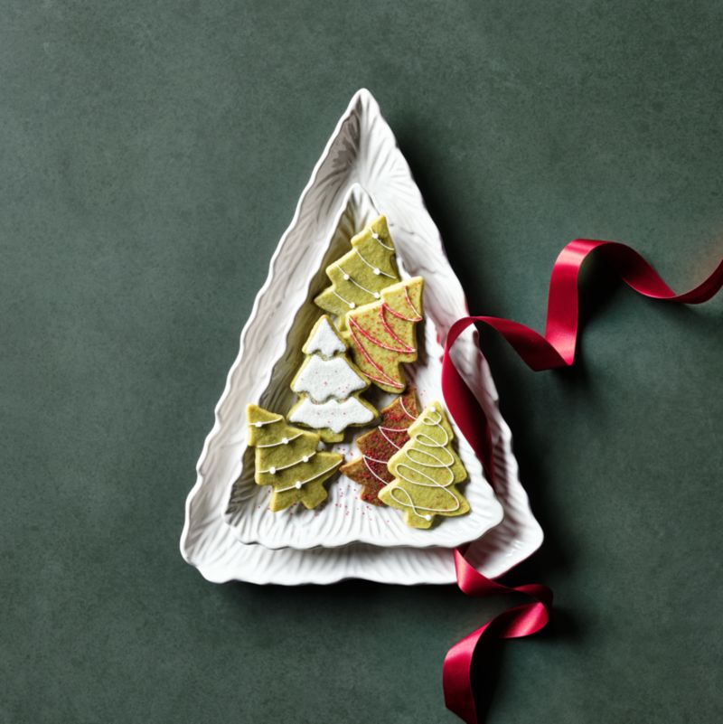 Embossed Tree Stoneware Platters, Set of 2 - image 1 of 5