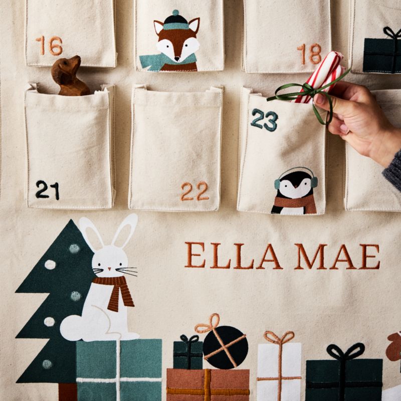 Wonderland Bear and Bunny Hanging Kids Christmas Advent Calendar - image 7 of 13