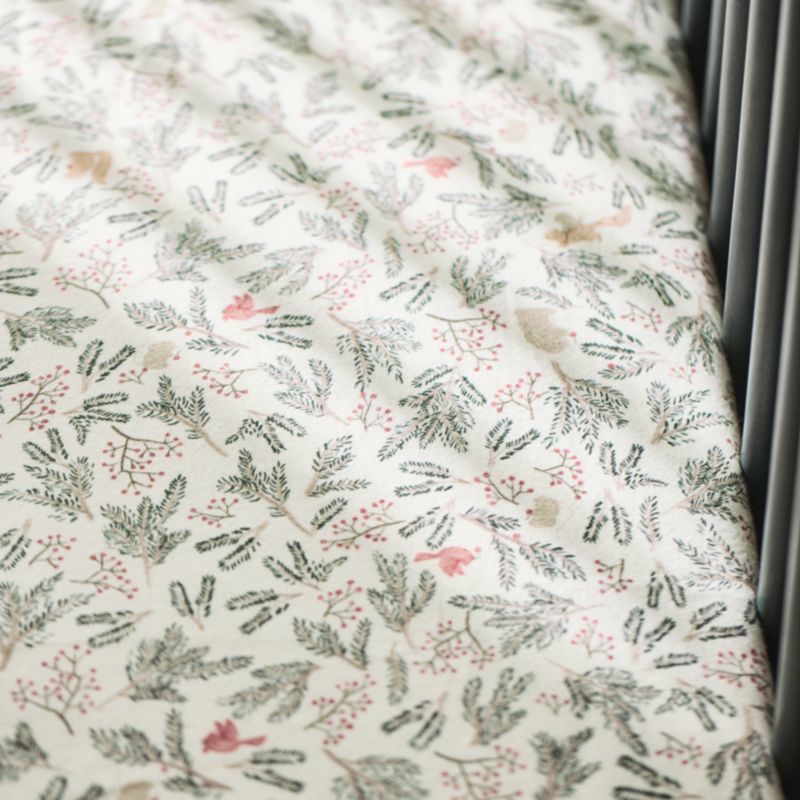 Supercozy Enchanted Winter Wonderland Organic Flannel Baby Crib Fitted Sheet - image 1 of 8