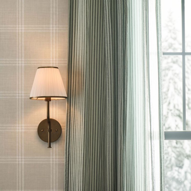 Supersoft Pine Green Striped Kids Curtain Panel 44"x84" - image 1 of 5