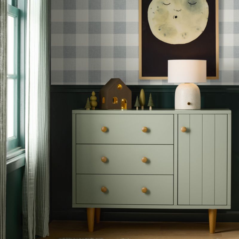 Colette Gingham Blue Wallpaper - image 3 of 5