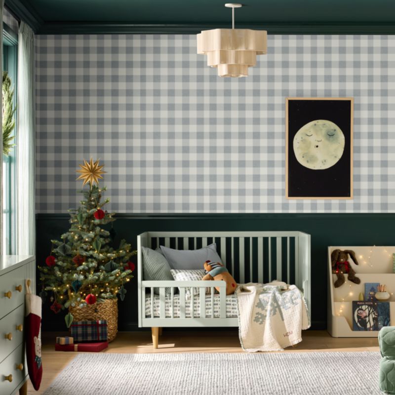 Colette Gingham Blue Wallpaper - image 1 of 5