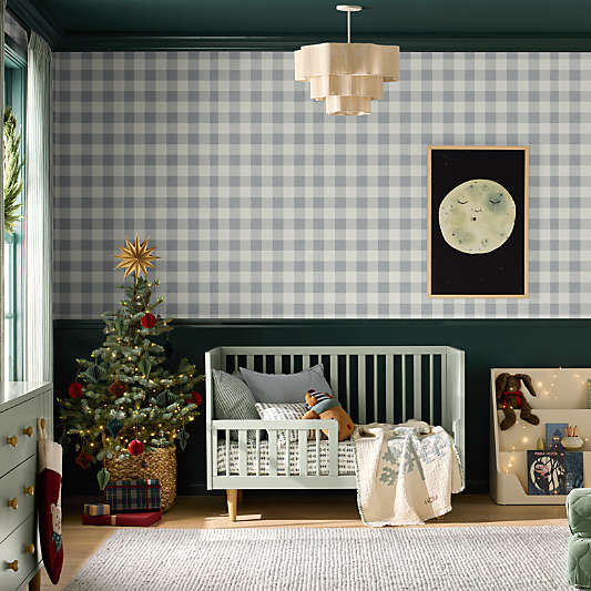 Colette Gingham Blue Wallpaper