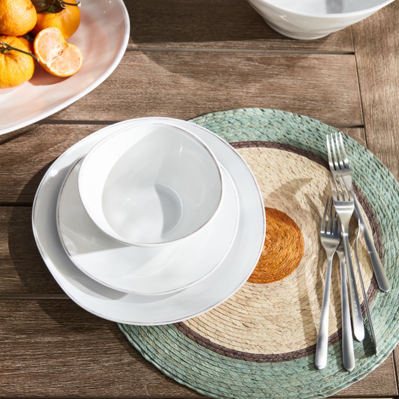 Marin White Outdoor Melamine Dinnerware - image 2 of 7