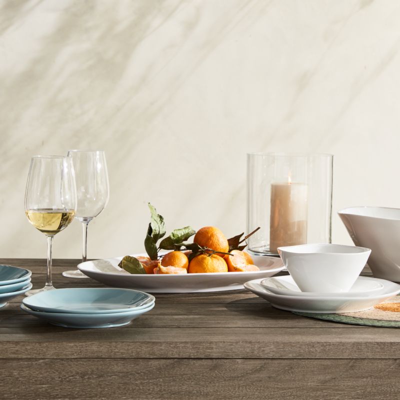Marin White Outdoor Melamine Dinner Plate