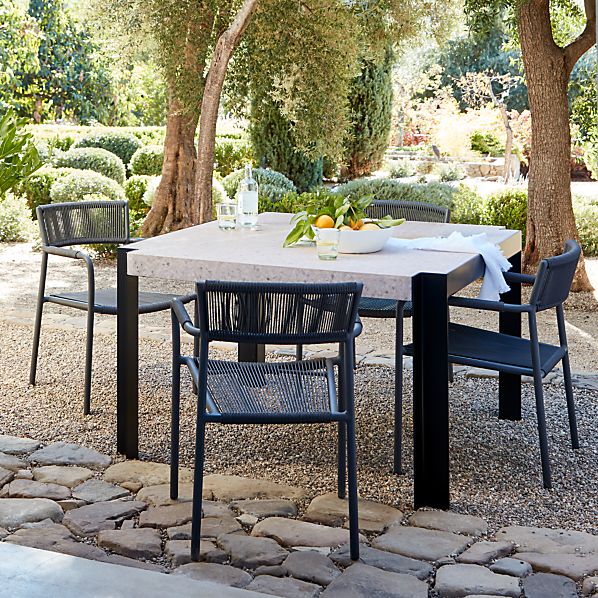 Outdoor Woven Furniture Patio Chairs, Crate And Barrel Outdoor Dining Table Chairs