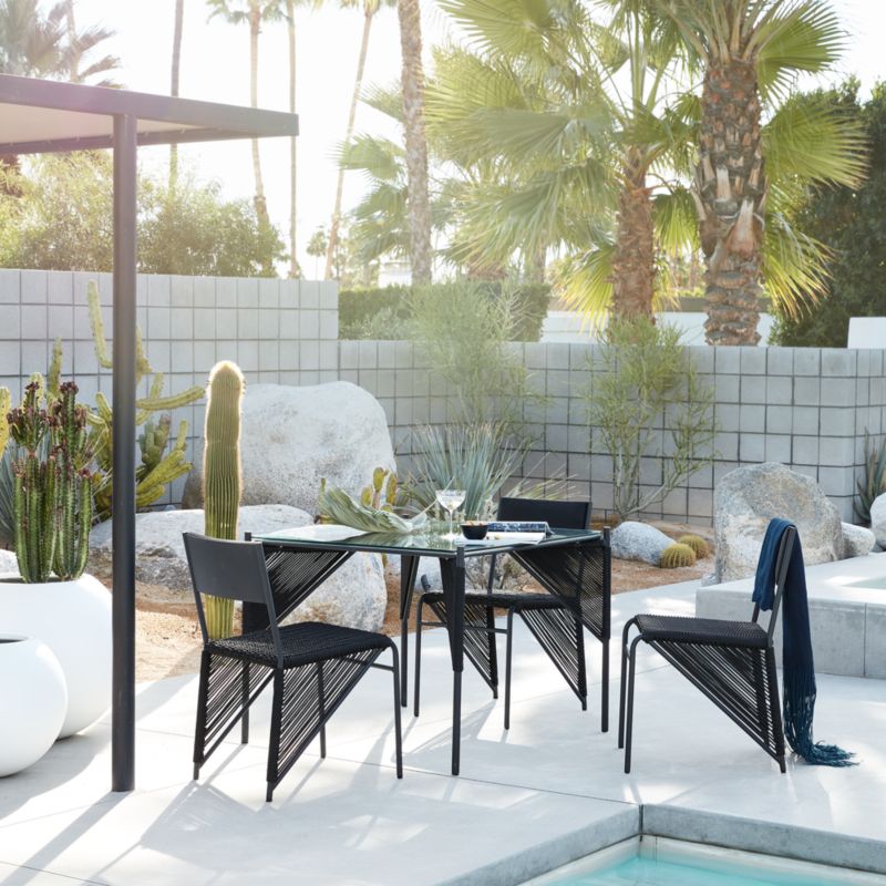 Dorado Black Small Space Outdoor Dining Table