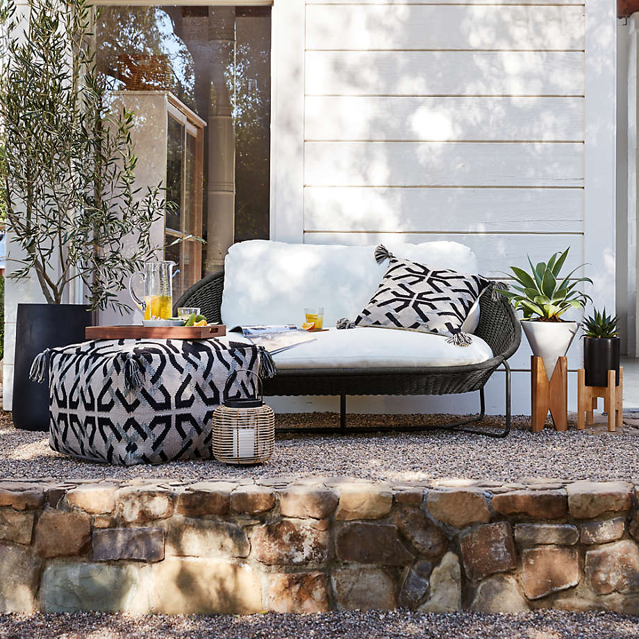 Crate and barrel outdoor pouf hotsell