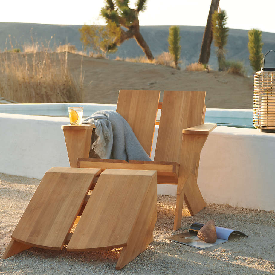 Paso Natural Teak Wood Outdoor Adirondack Chair Reviews Crate