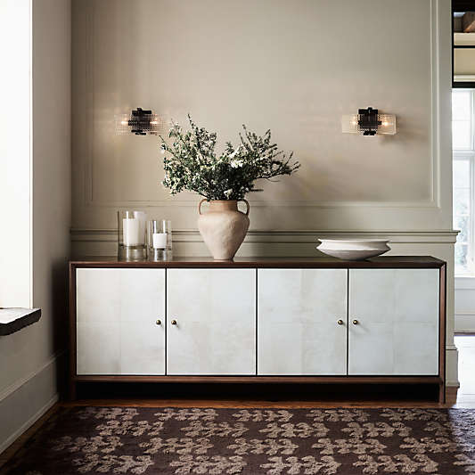 Parchemin 80" Walnut and Parchment Storage Media Console by Jeremiah Brent