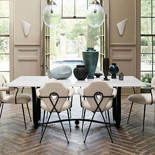 Solara 84" Marble Dining Table by Jeremiah Brent