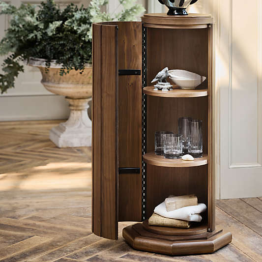 Walnut Storage Pedestal by Jeremiah Brent