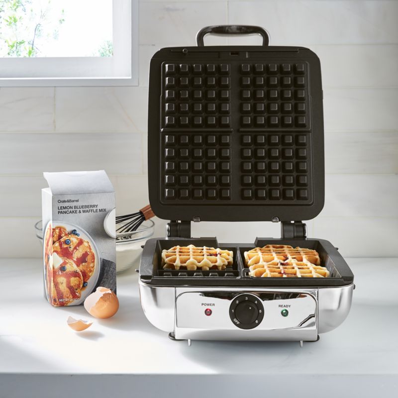 All-Clad ® 4-Slice Stainless Steel Waffle Maker with Removable Plates - image 8 of 12