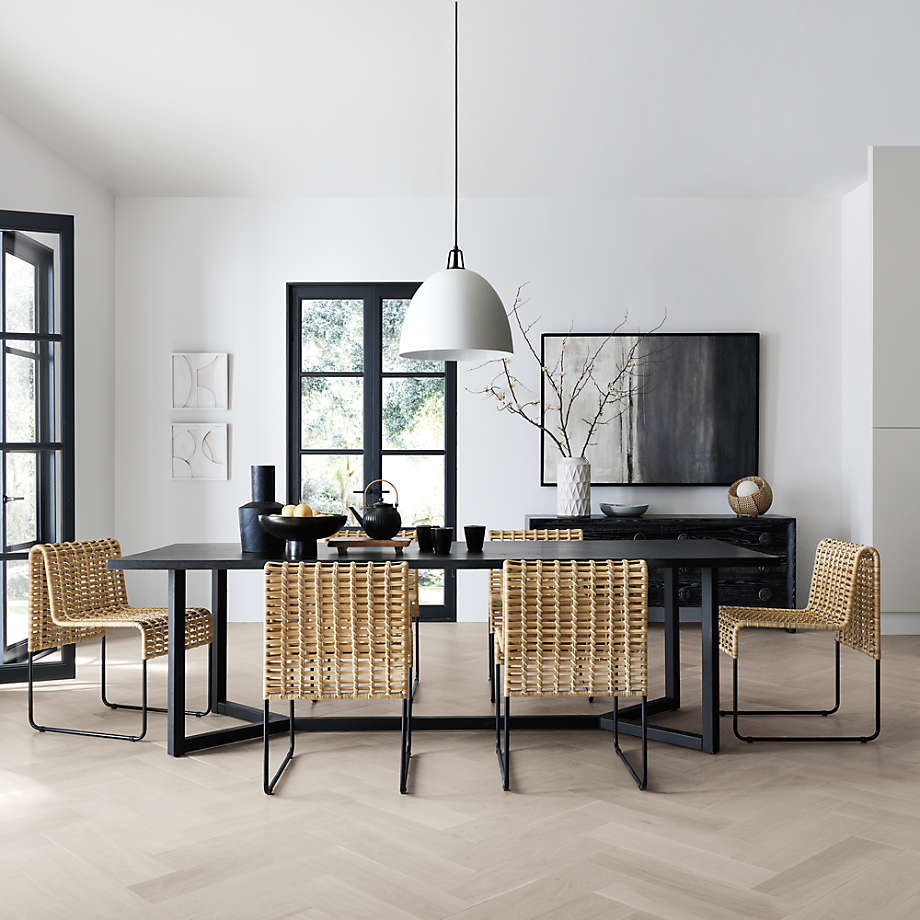 Crate and barrel sales black dining table