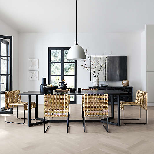 Verge 100" Black Live Edge Dining Table