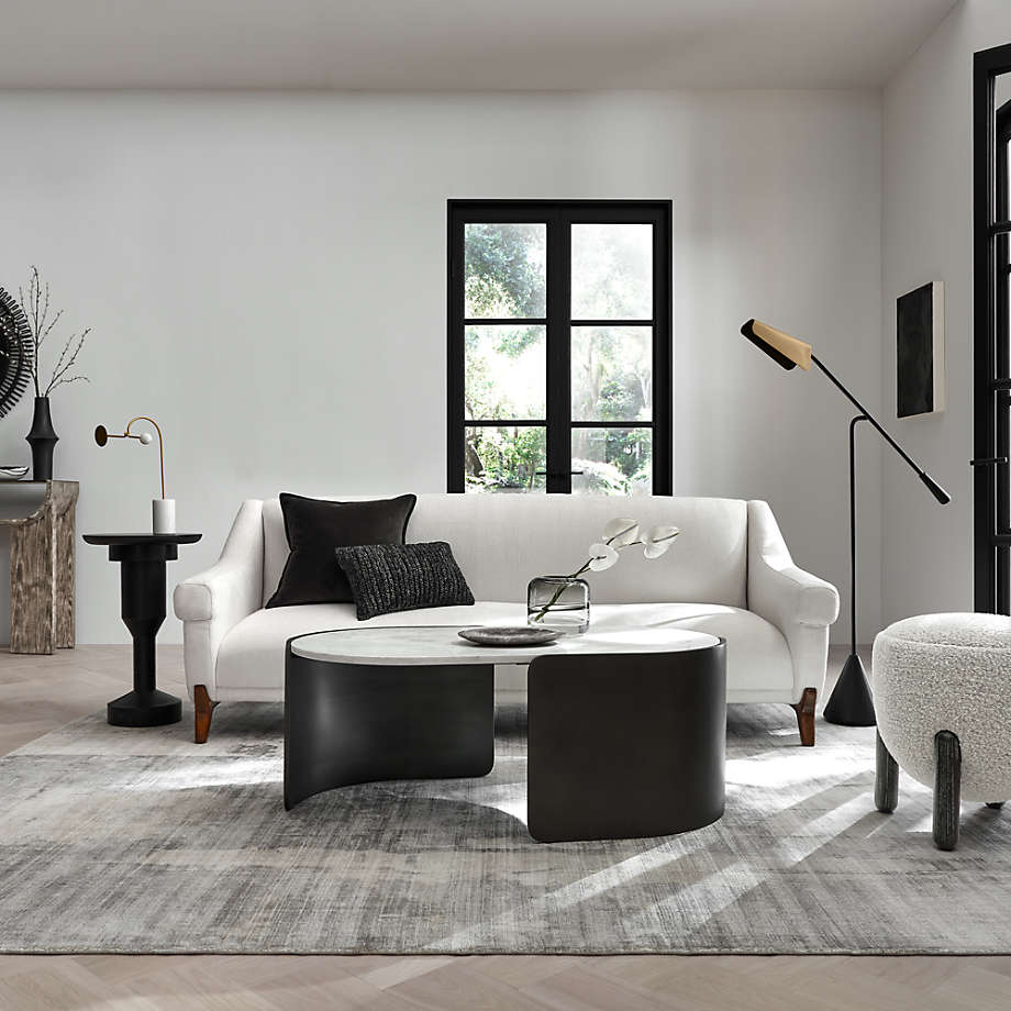 Borrego Small Round Ottoman Crate Barrel Canada
