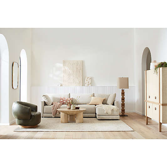 Gather Deep 2-Piece Extra Wide Chaise Bench Sectional Sofa