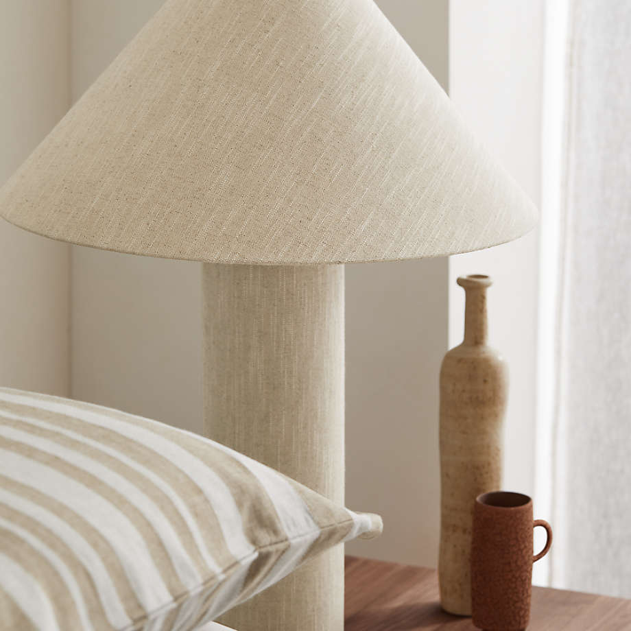 Remi Natural Linen Table Lamp Bedroom Lighting Reviews Crate