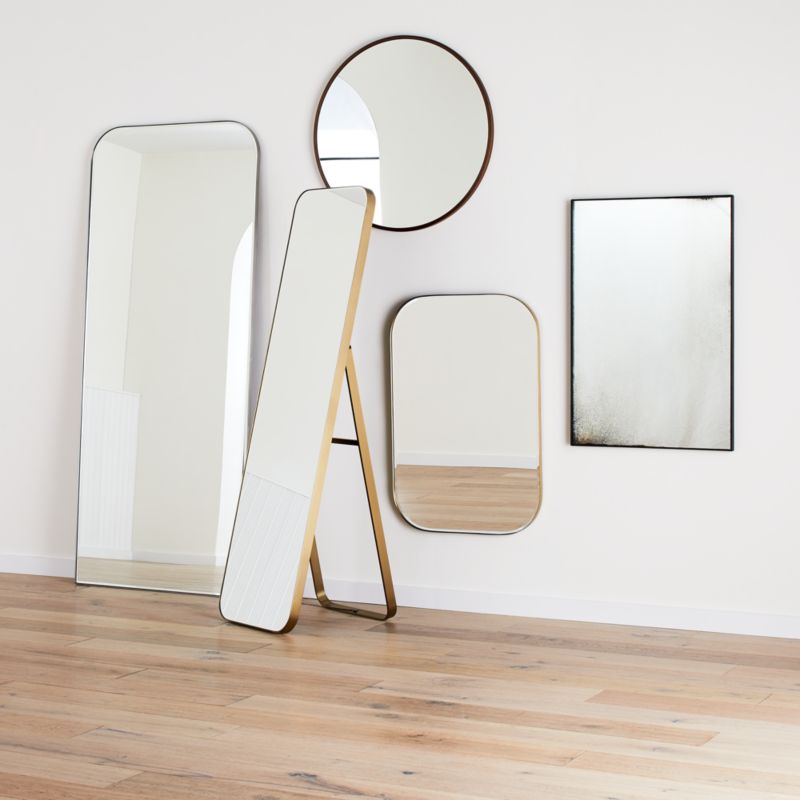 Edge Silver Arch Rectangle Floor Mirror 32"x76" - image 2 of 8