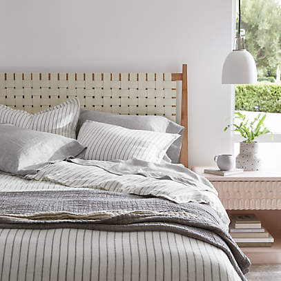 Crate and deals barrel leather headboard