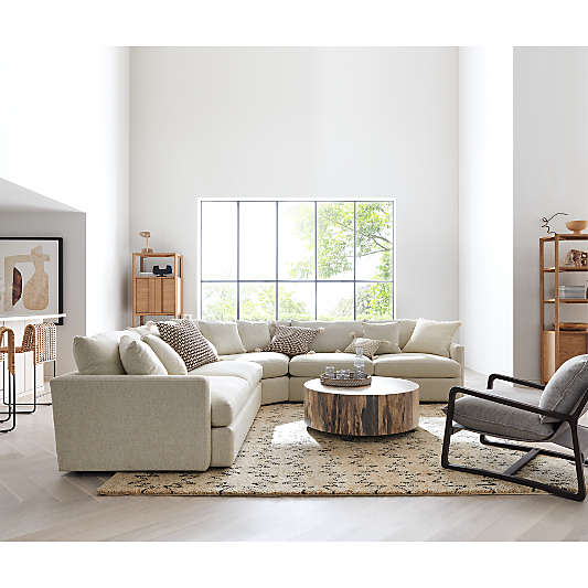 Lounge Deep 3-Piece L-Shaped Wedge Sectional Sofa