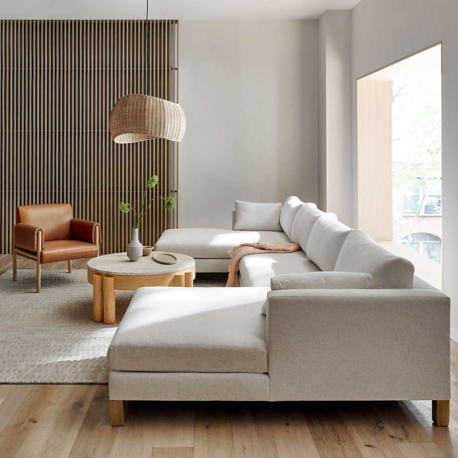 Crate and barrel round sales wood coffee table