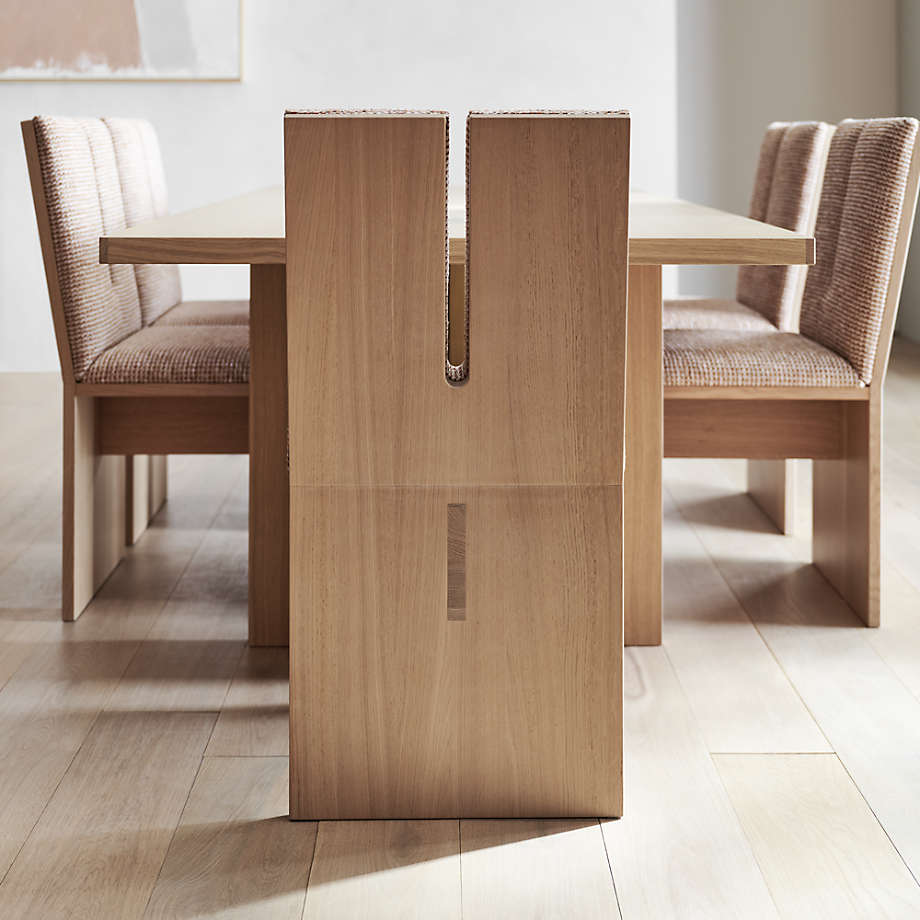 Crate and barrel outlet oak dining table