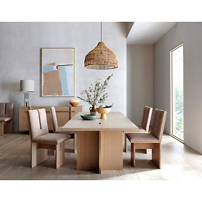 Paradox Natural Oak Dining Table, Crate And Barrel Dining Table
