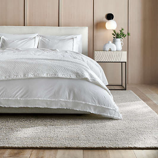 Organic Cotton White Eyelash Fringe Coverlets