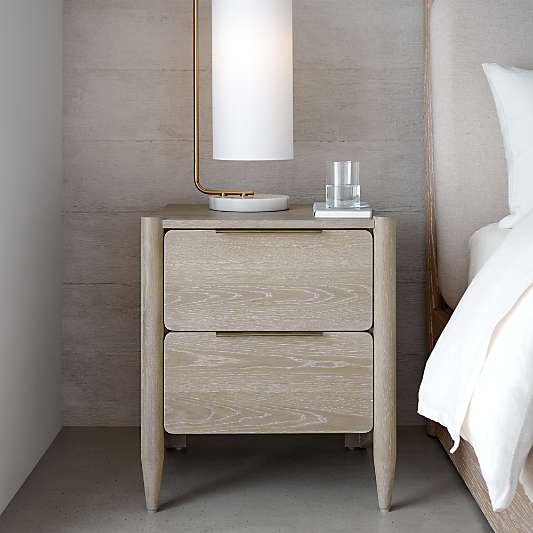 Casa 22" White Oak Wood Nightstand